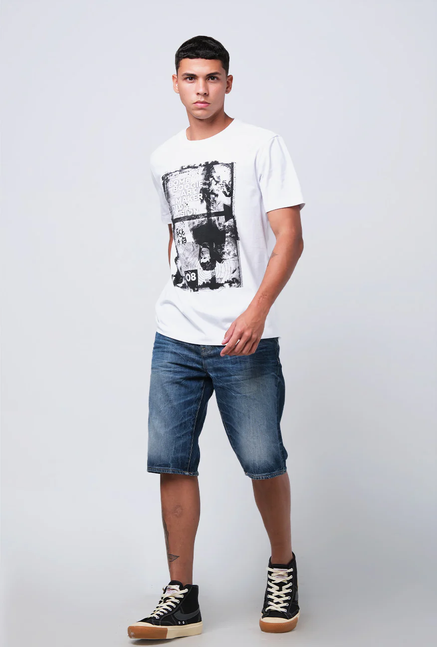 T-Shirt Lengan Pendek Slimfit Colby Offwhite - Image 5
