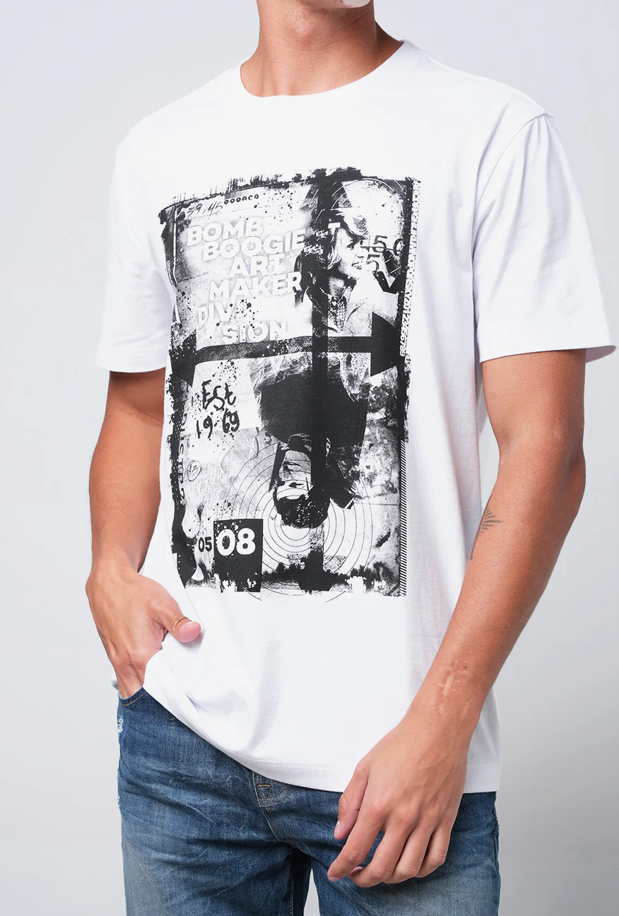 T-Shirt Lengan Pendek Slimfit Colby Offwhite - Image 6