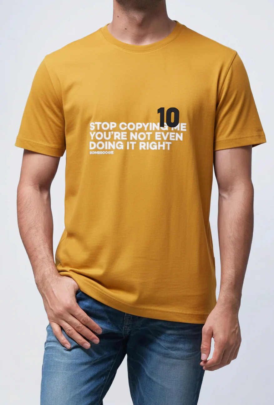 T-Shirt Lengan Pendek Slimfit Consty Mustard - Image 3