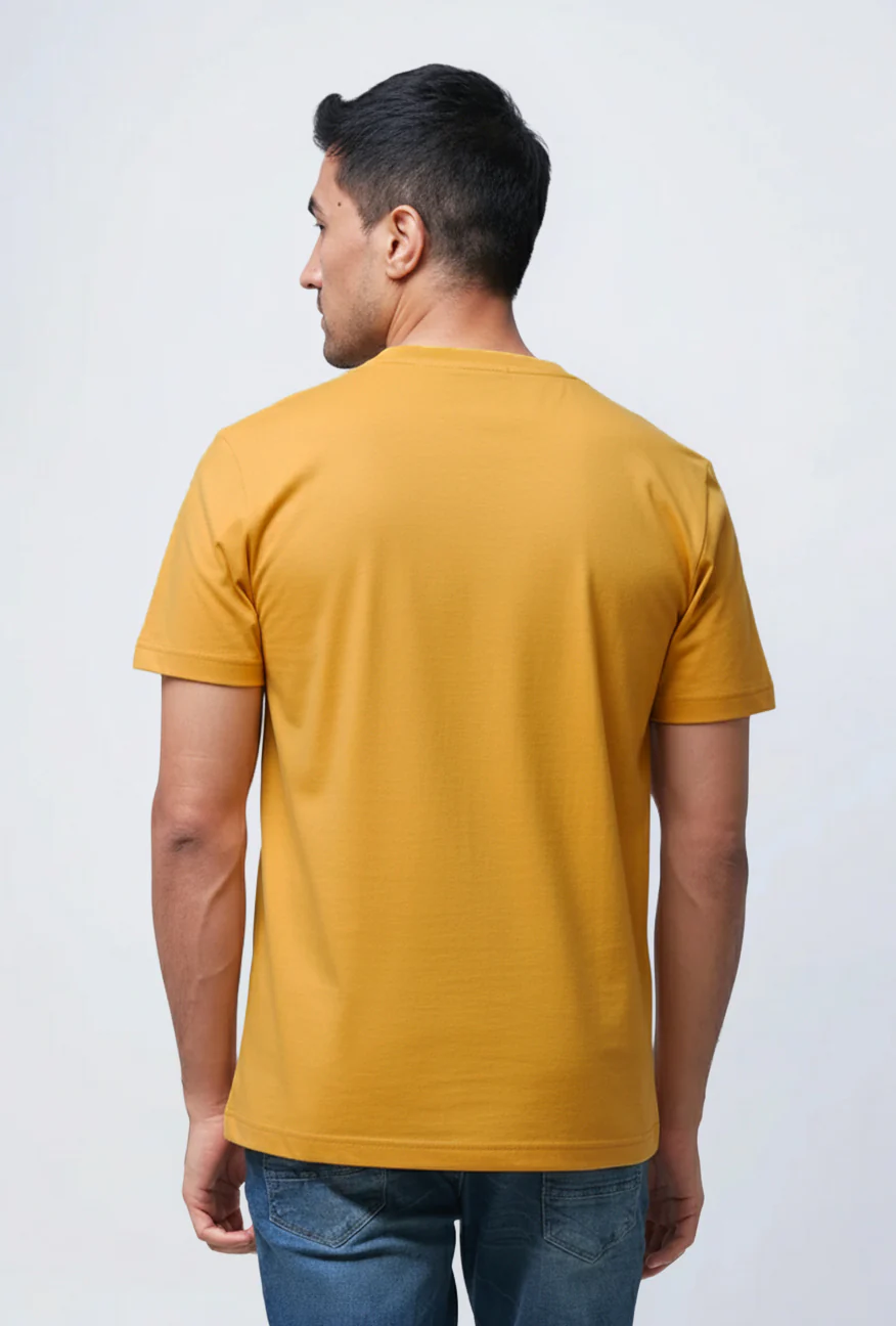 T-Shirt Lengan Pendek Slimfit Consty Mustard - Image 4