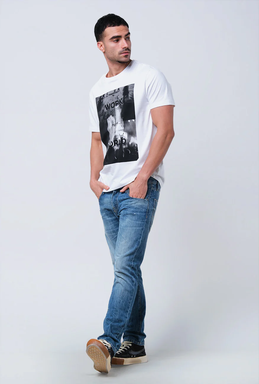 T-Shirt Lengan Pendek Slimfit Cortney Offwhite - Image 3