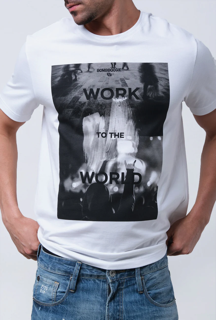 T-Shirt Lengan Pendek Slimfit Cortney Offwhite - Image 4