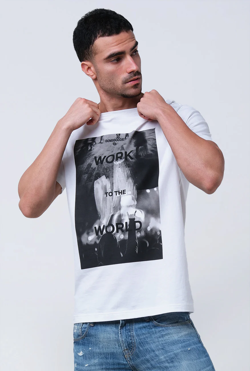 T-Shirt Lengan Pendek Slimfit Cortney Offwhite - Image 5