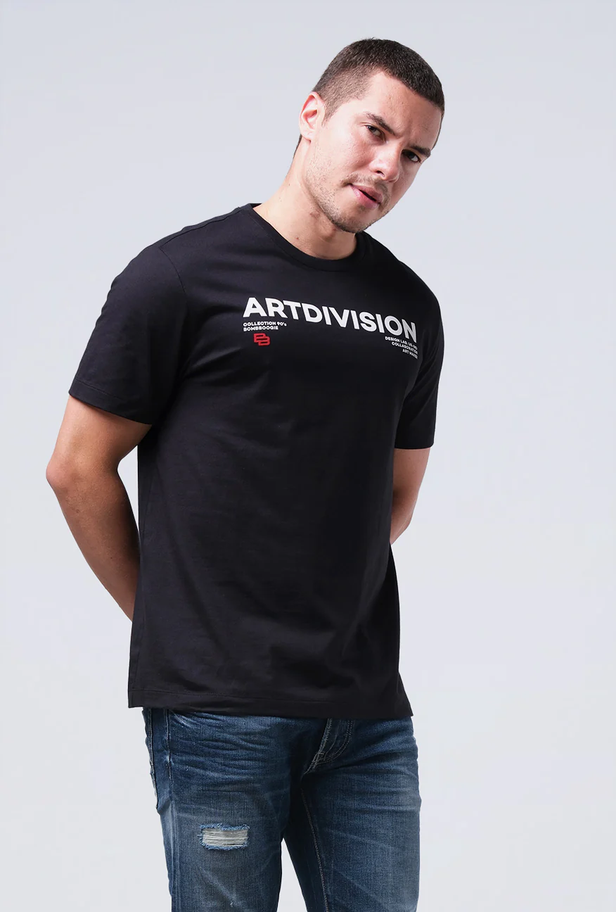T-Shirt Lengan Pendek Slimfit Courty Black - Image 2
