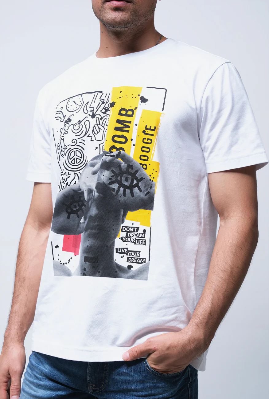 T-Shirt Lengan Pendek Slimfit Creeg Offwhite - Image 4