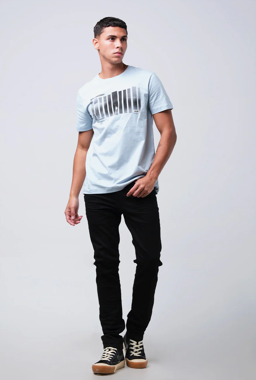 T-Shirt Lengan Pendek Slimfit Darion Baby Blue - Image 2