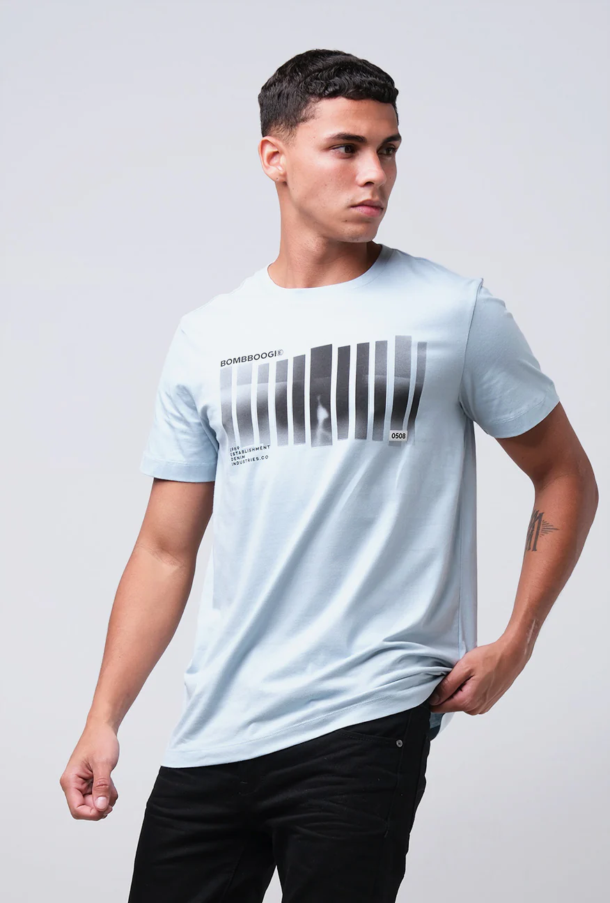 T-Shirt Lengan Pendek Slimfit Darion Baby Blue - Image 3