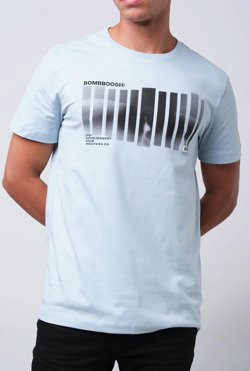 T-Shirt Lengan Pendek Slimfit Darion Baby Blue - Image 4