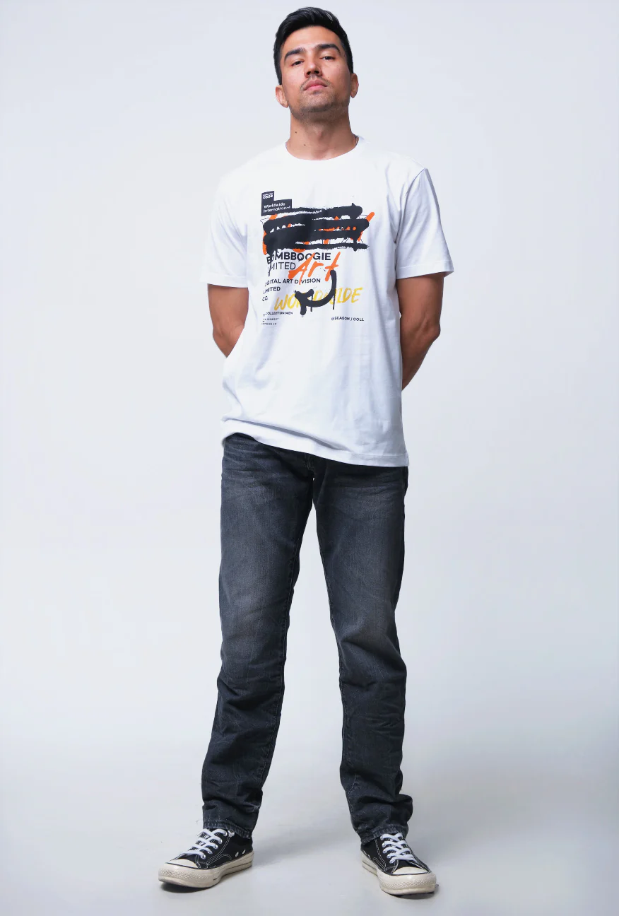 T-Shirt Lengan Pendek Slimfit Dave Offwhite - Image 2