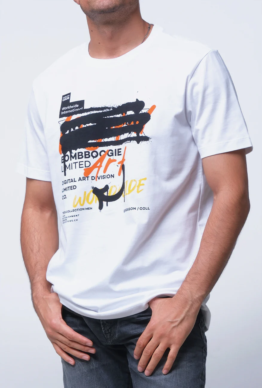 T-Shirt Lengan Pendek Slimfit Dave Offwhite - Image 5
