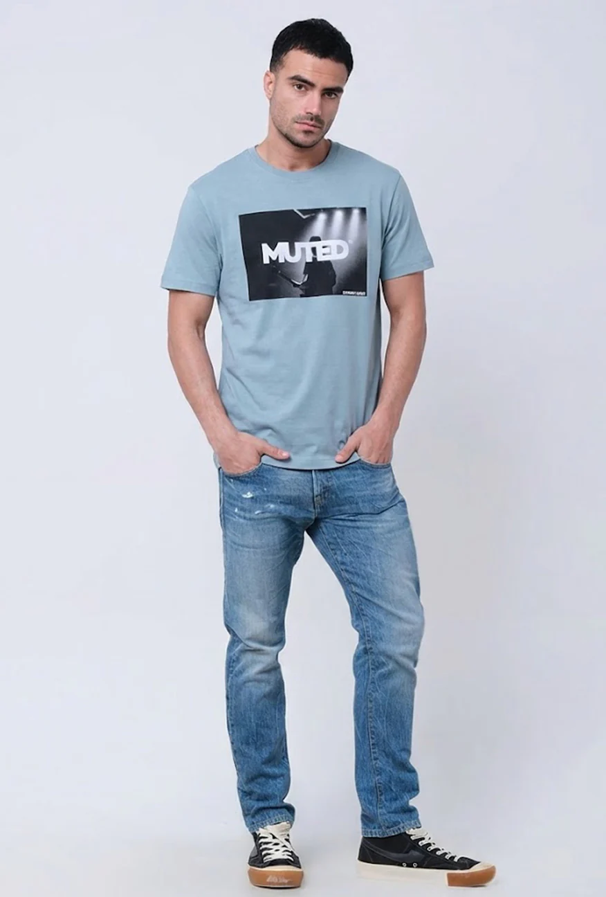 T-Shirt Lengan Pendek Slimfit Decons Light Blue - Image 5