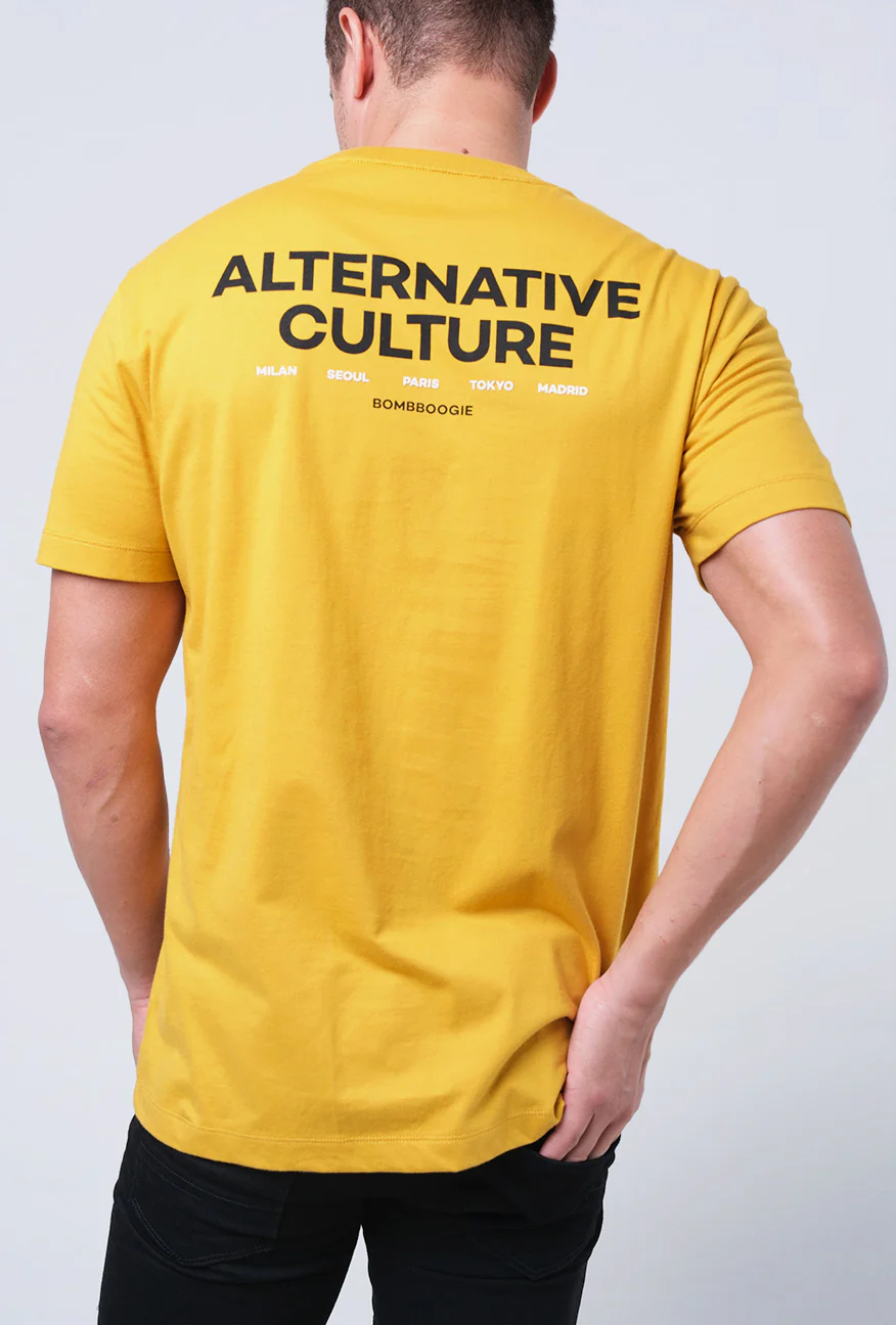 T-Shirt Lengan Pendek Slimfit Draken Mustard