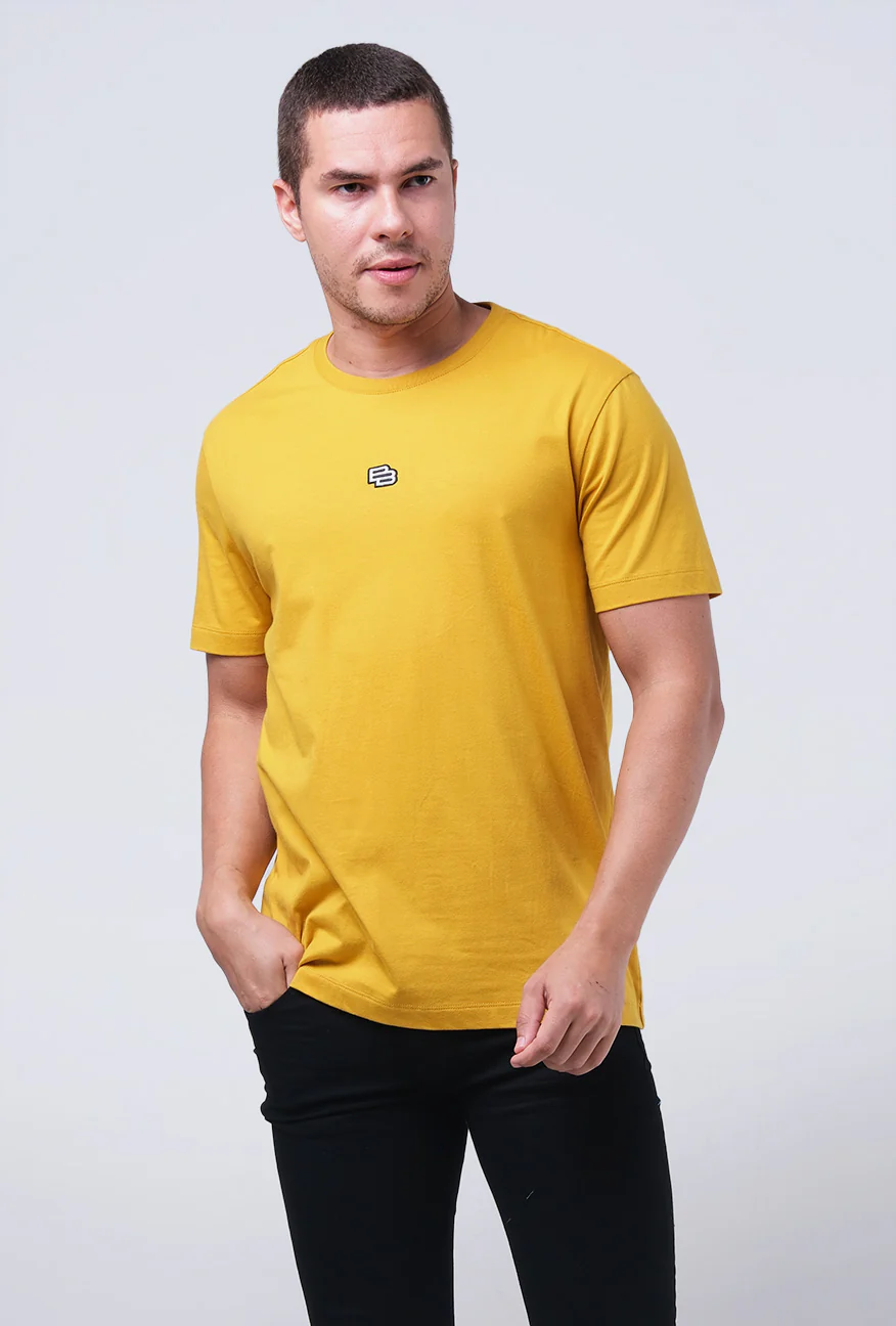 T-Shirt Lengan Pendek Slimfit Draken Mustard - Image 2
