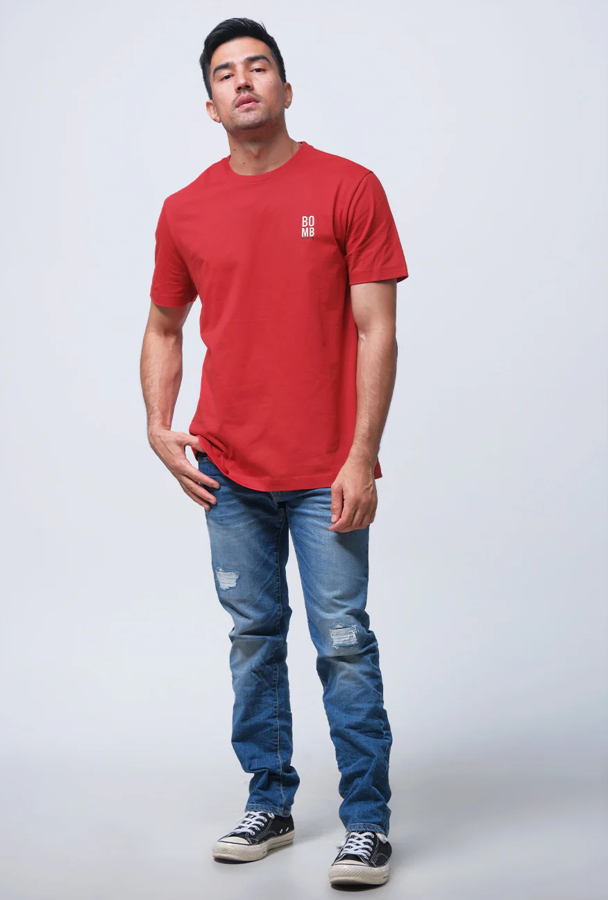 T-Shirt Lengan Pendek Slimfit Drexa Red - Image 2