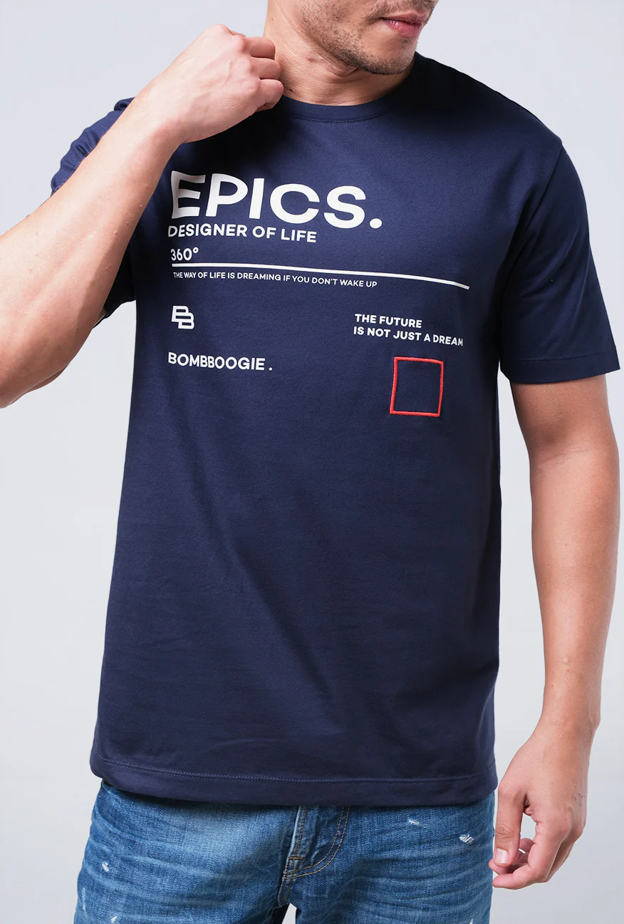 T-Shirt Lengan Pendek Slimfit Elanor Navy - Image 4
