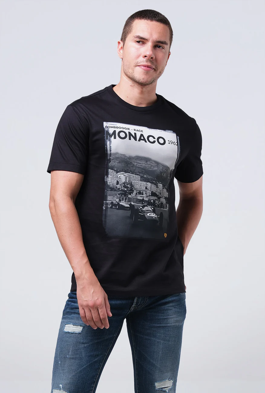 T-Shirt Lengan Pendek Slimfit Fonville Black - Image 2