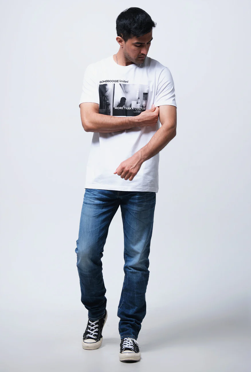 T-Shirt Lengan Pendek Slimfit Gievo Offwhite - Image 2