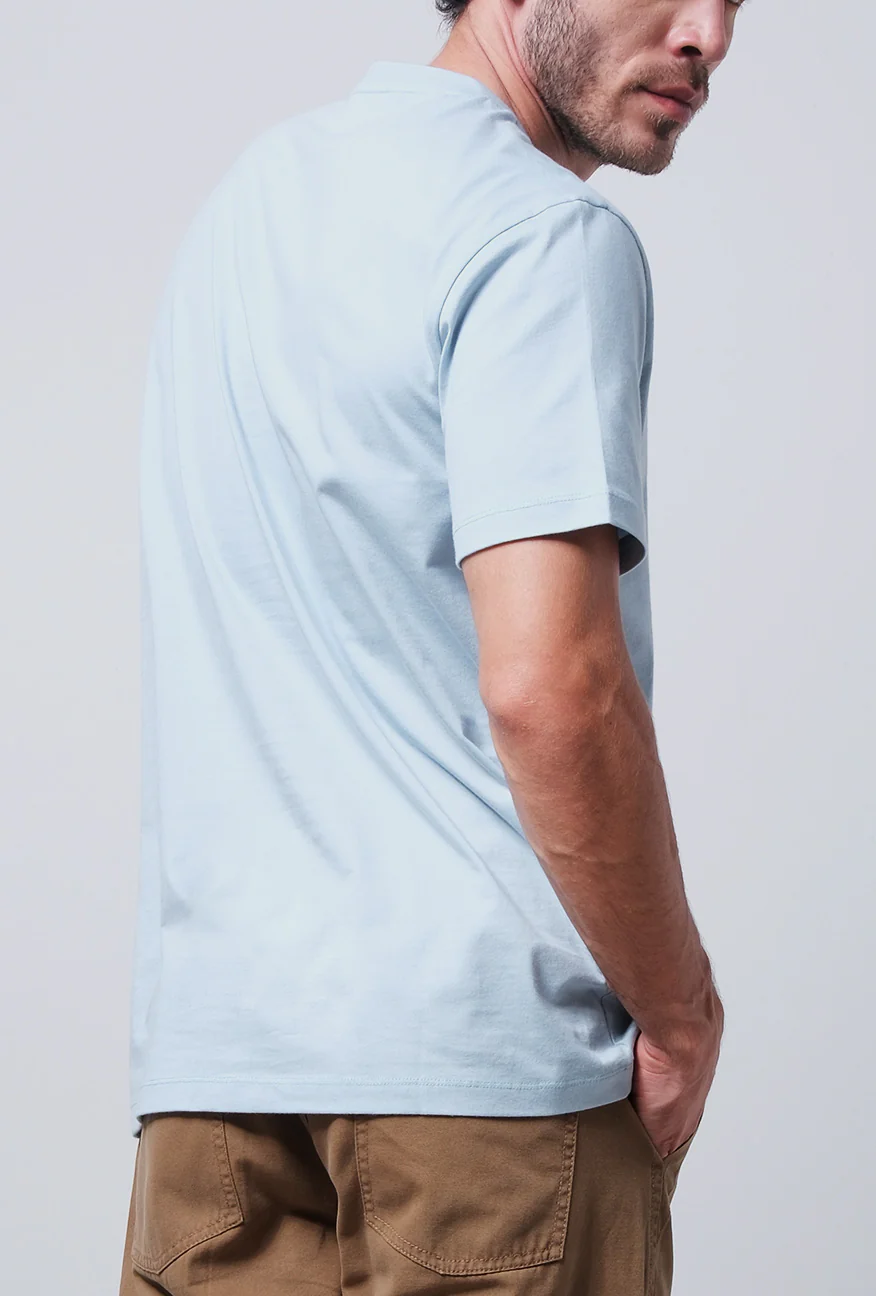 T-Shirt Lengan Pendek Slimfit Giskly Baby Blue - Image 4