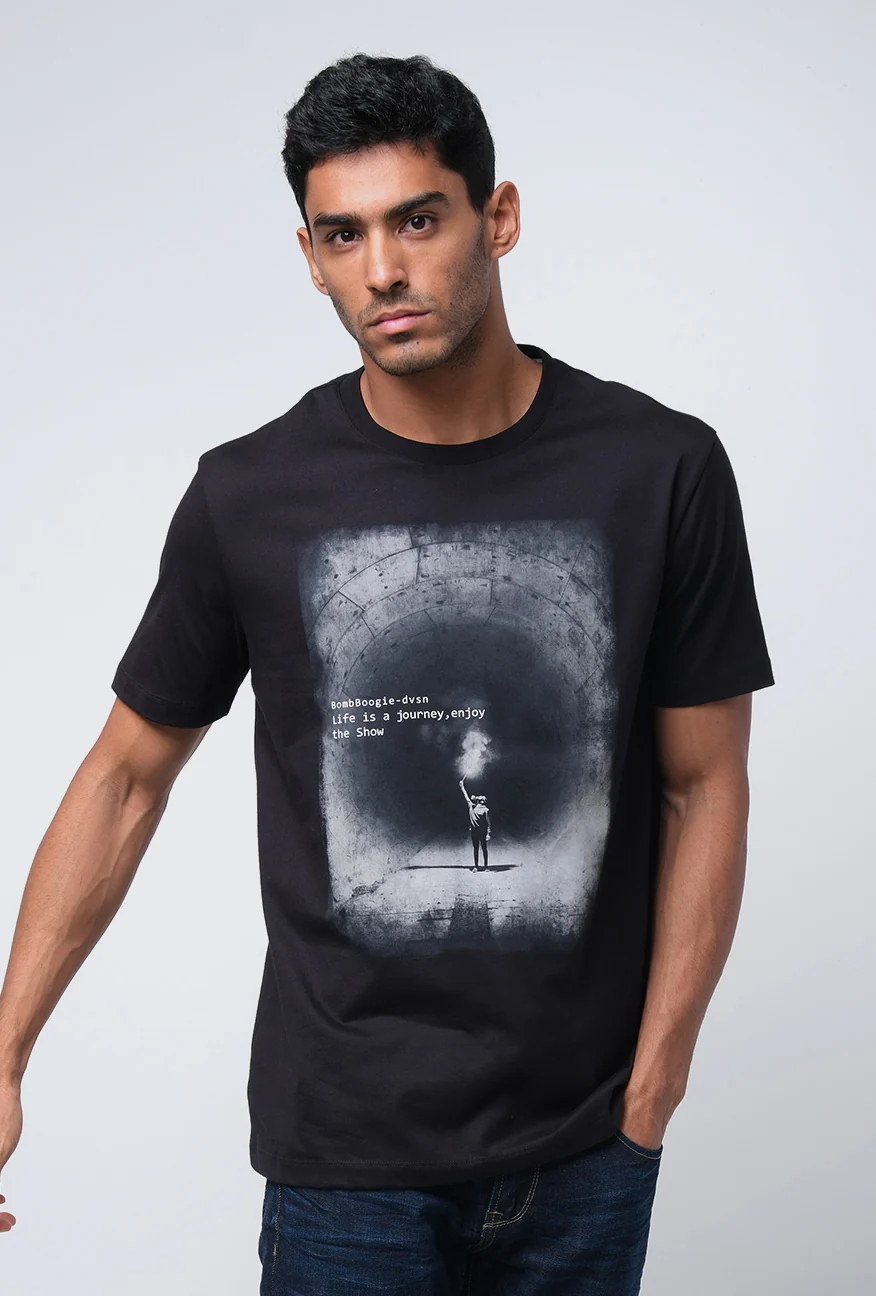 T-Shirt Lengan Pendek Slimfit Halley Black - Image 3