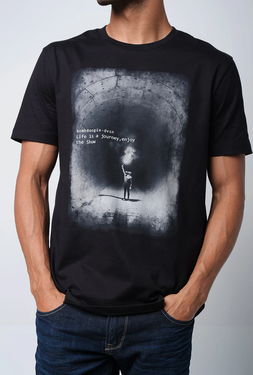 T-Shirt Lengan Pendek Slimfit Halley Black - Image 4