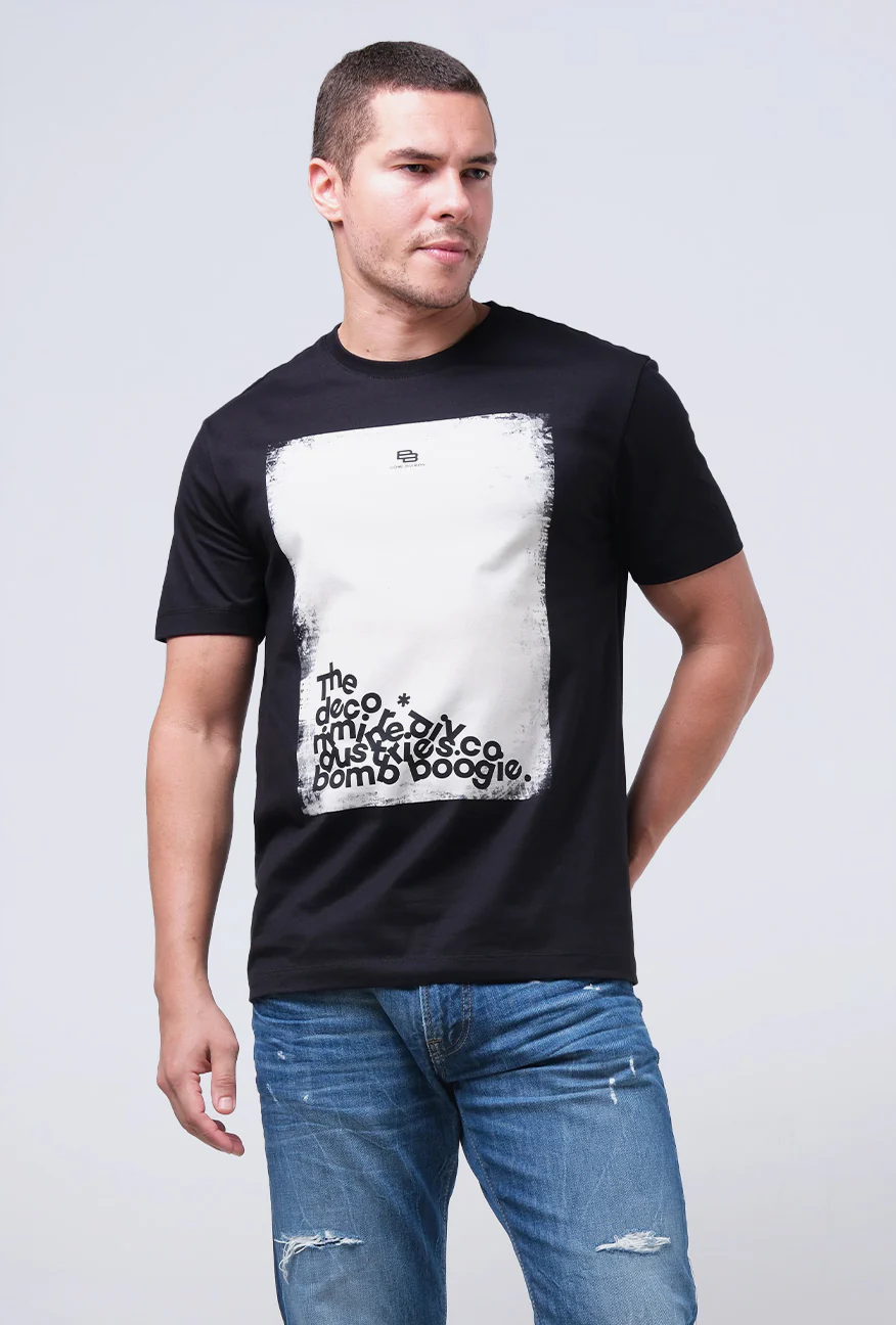 T-Shirt Lengan Pendek Slimfit Haskies Black