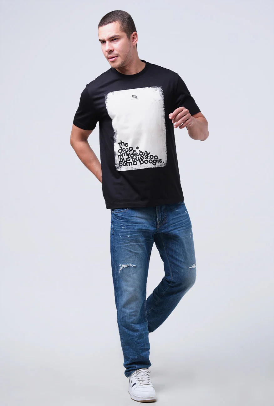 T-Shirt Lengan Pendek Slimfit Haskies Black - Image 2