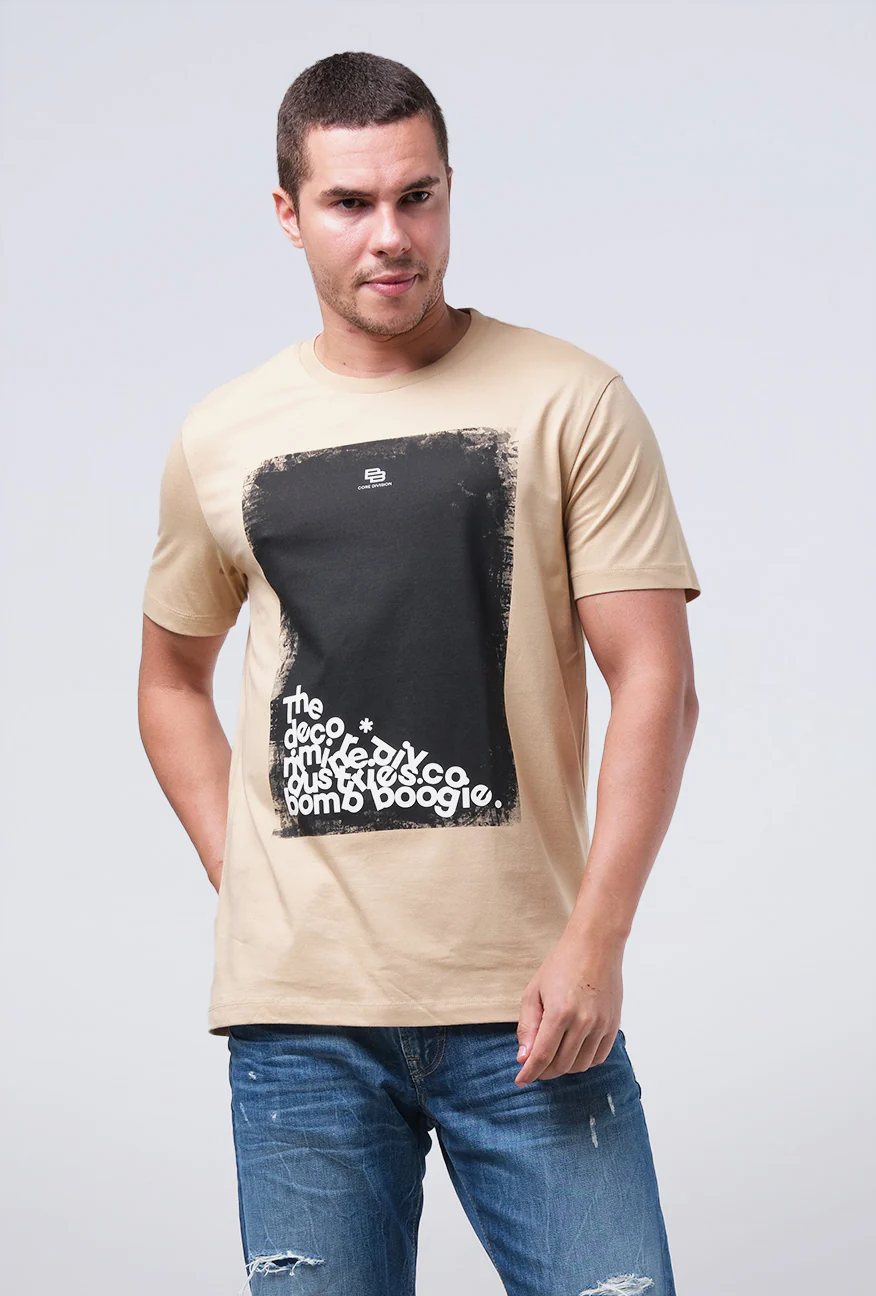 T-Shirt Lengan Pendek Slimfit Haskies Light Khaki