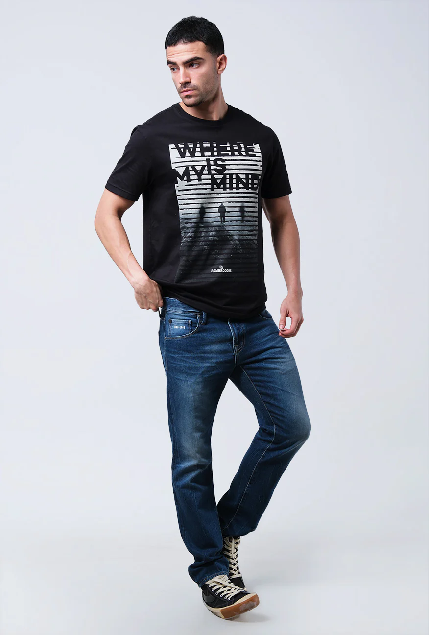 T-Shirt Lengan Pendek Slimfit Howard Black - Image 2