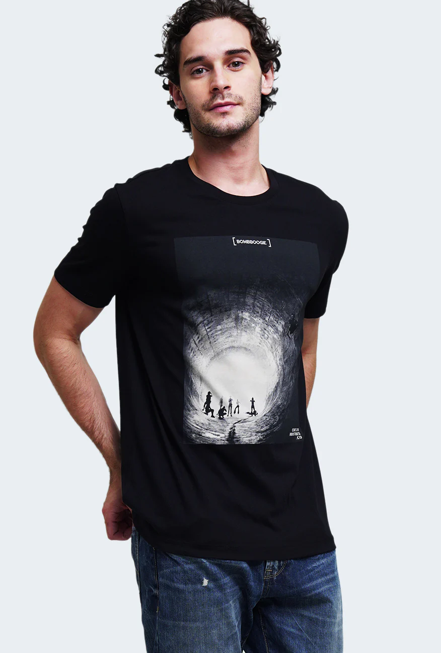 T-Shirt Lengan Pendek Slimfit Humston Black - Image 3