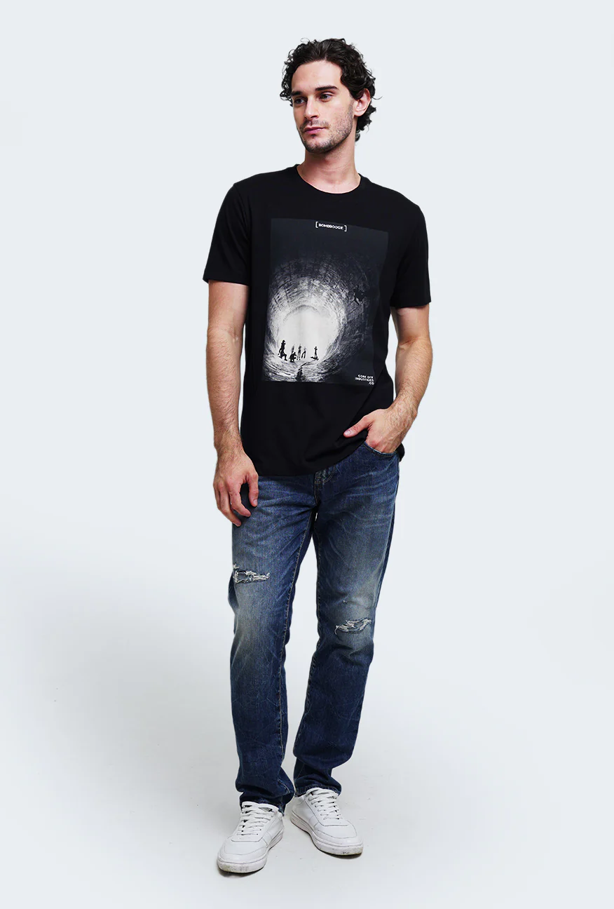 T-Shirt Lengan Pendek Slimfit Humston Black - Image 4