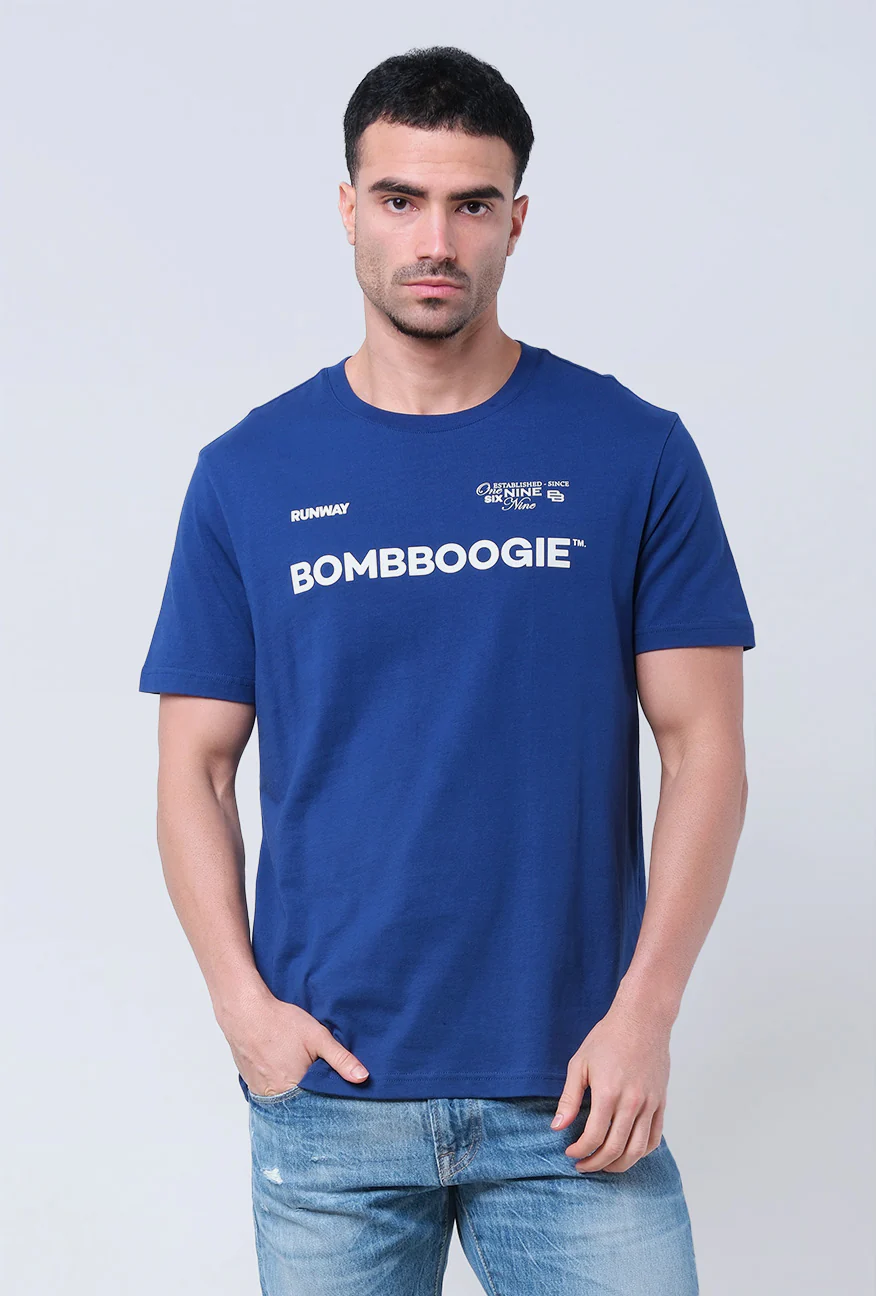 T-Shirt Lengan Pendek Slimfit Jefster Blue