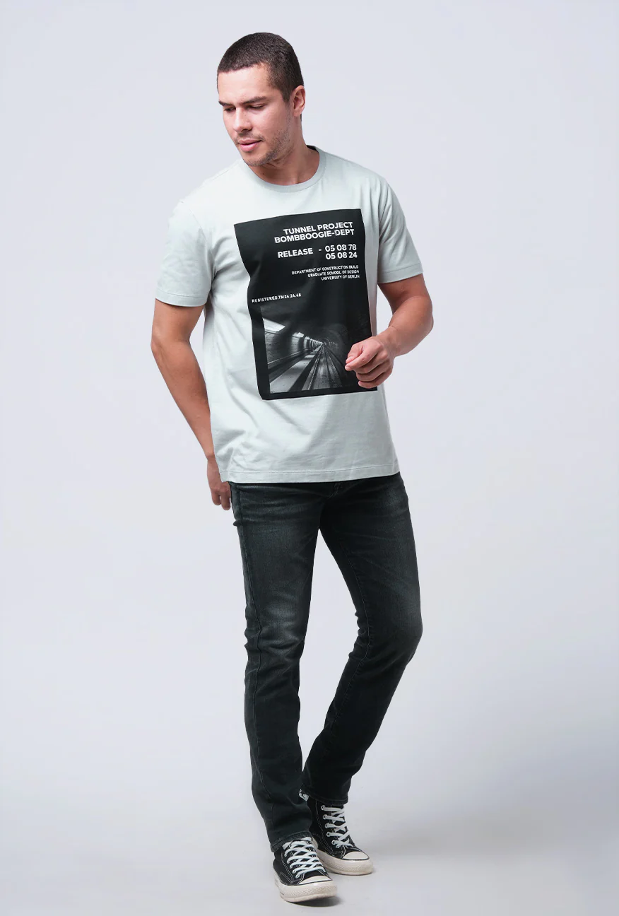 T-Shirt Lengan Pendek Slimfit Keiko Dusty Mint - Image 3