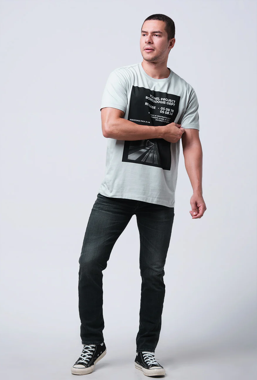 T-Shirt Lengan Pendek Slimfit Keiko Dusty Mint - Image 4