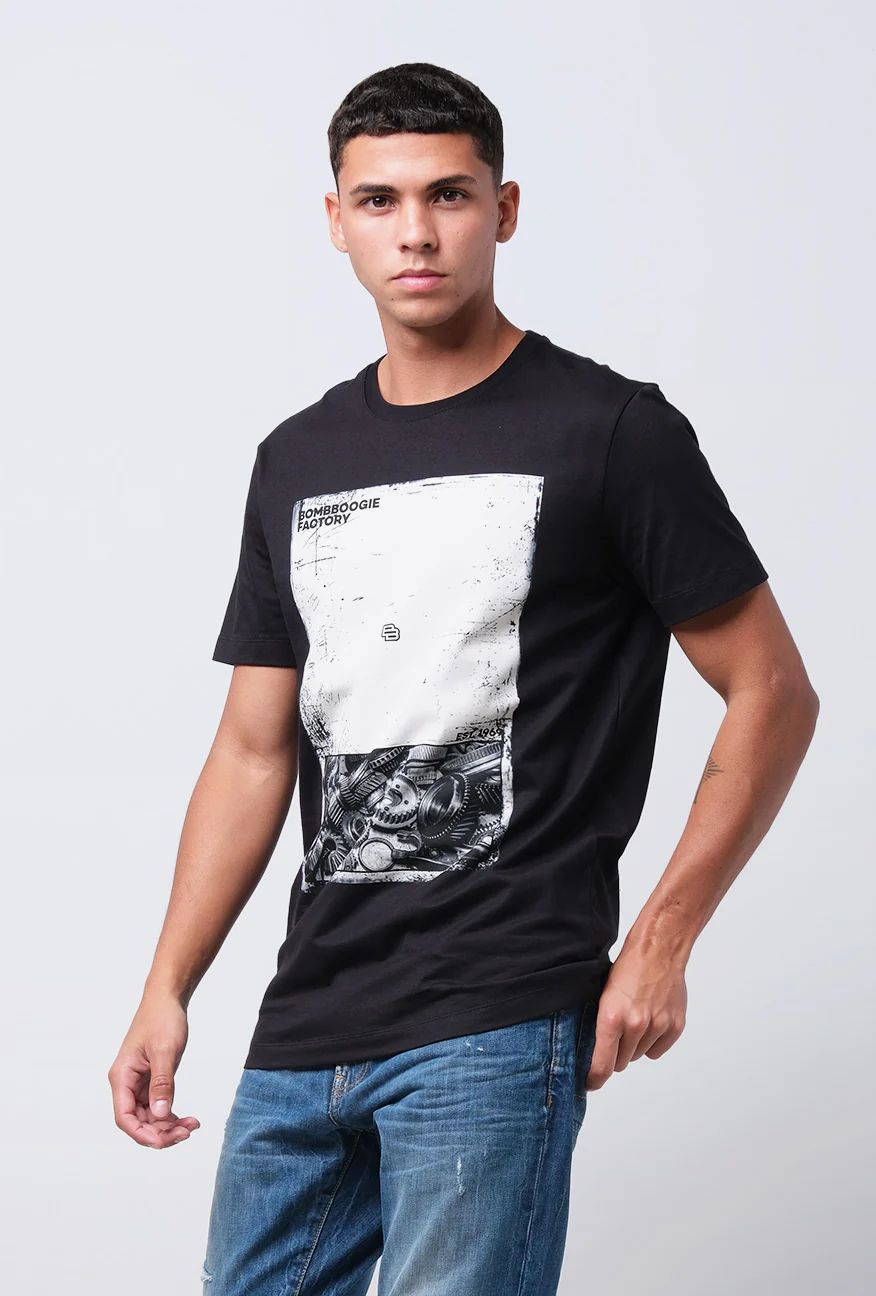 T-Shirt Lengan Pendek Slimfit Lerby black - Image 3