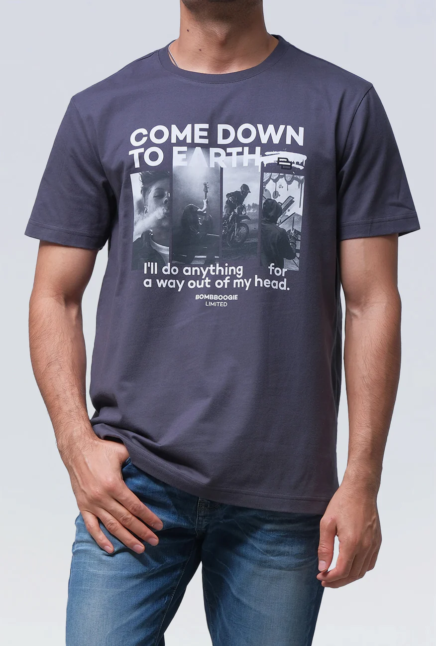 T-Shirt Lengan Pendek Slimfit Lifty Dark Grey - Image 2