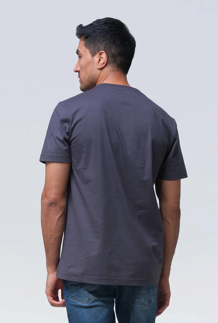 T-Shirt Lengan Pendek Slimfit Lifty Dark Grey - Image 4