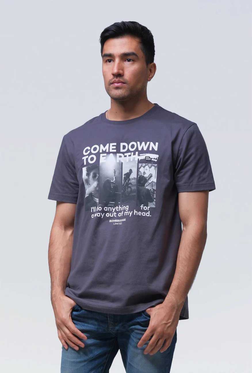 T-Shirt Lengan Pendek Slimfit Lifty Dark Grey - Image 5