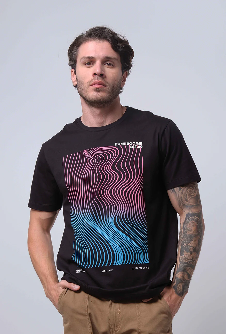 T-Shirt Lengan Pendek Slimfit Luke Black