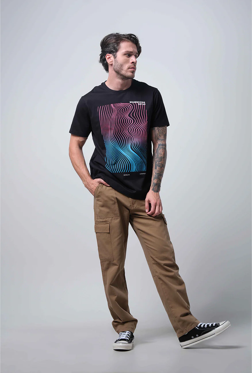 T-Shirt Lengan Pendek Slimfit Luke Black - Image 2
