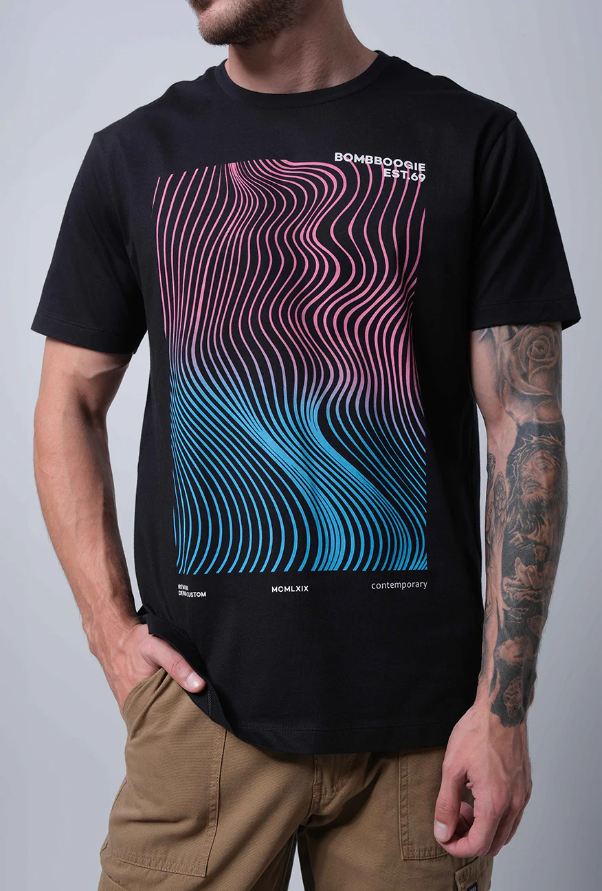 T-Shirt Lengan Pendek Slimfit Luke Black - Image 3