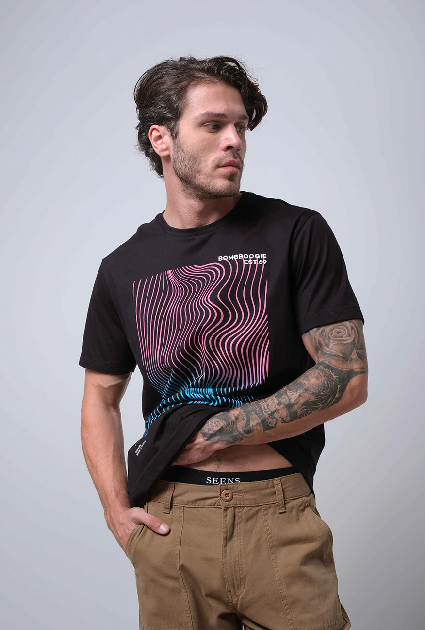 T-Shirt Lengan Pendek Slimfit Luke Black - Image 4