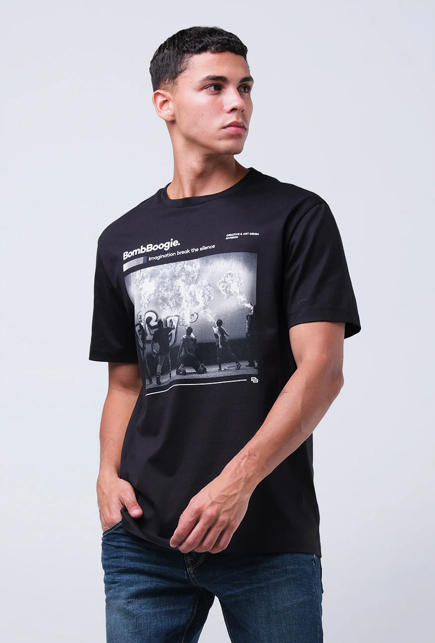 T-Shirt Lengan Pendek Slimfit Modrova Black - Image 4