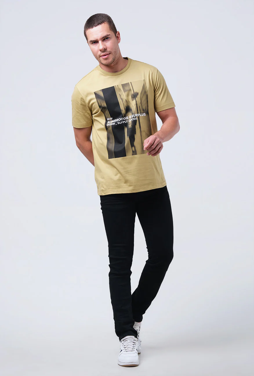 T-Shirt Lengan Pendek Slimfit Monrow Olive