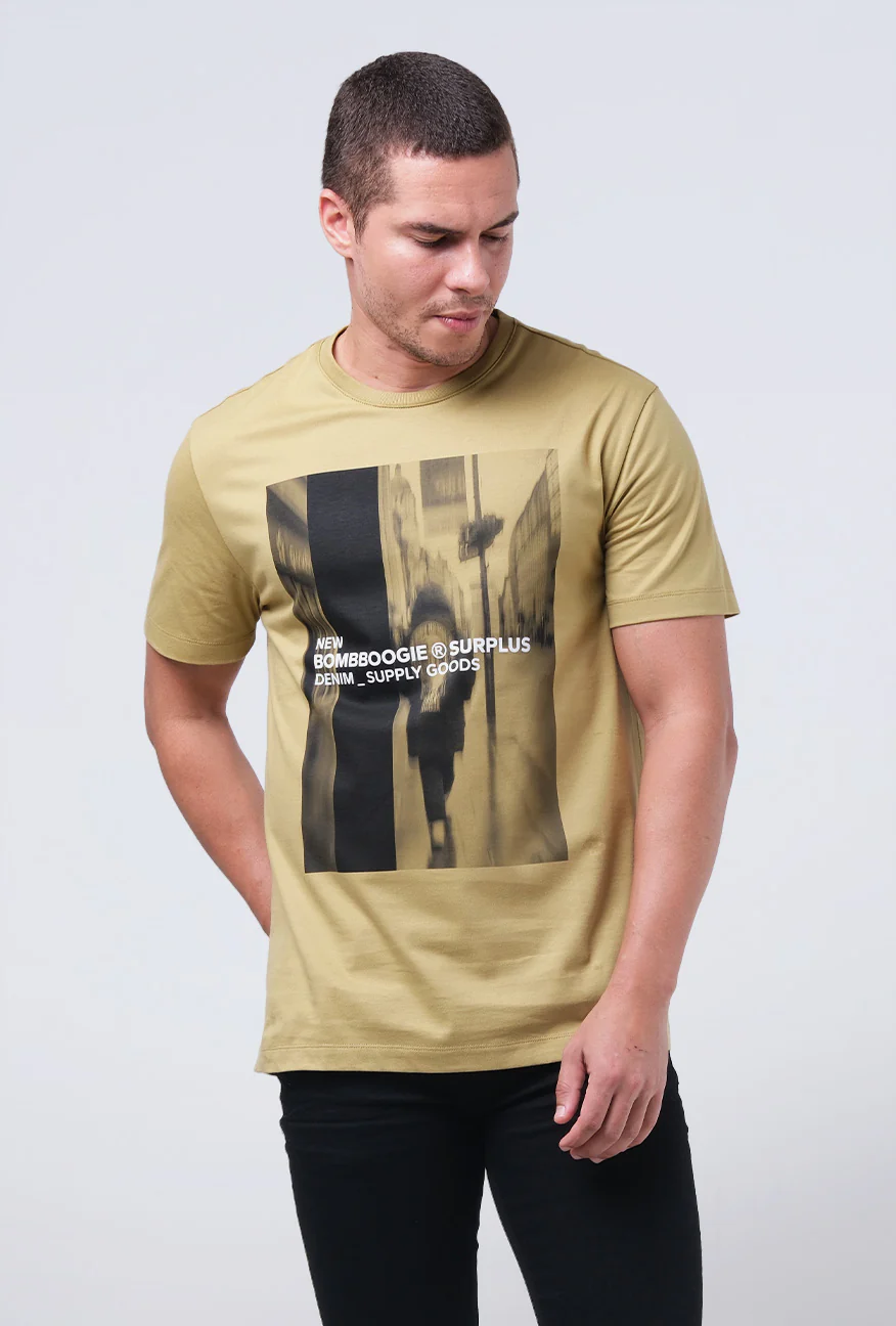 T-Shirt Lengan Pendek Slimfit Monrow Olive - Image 4