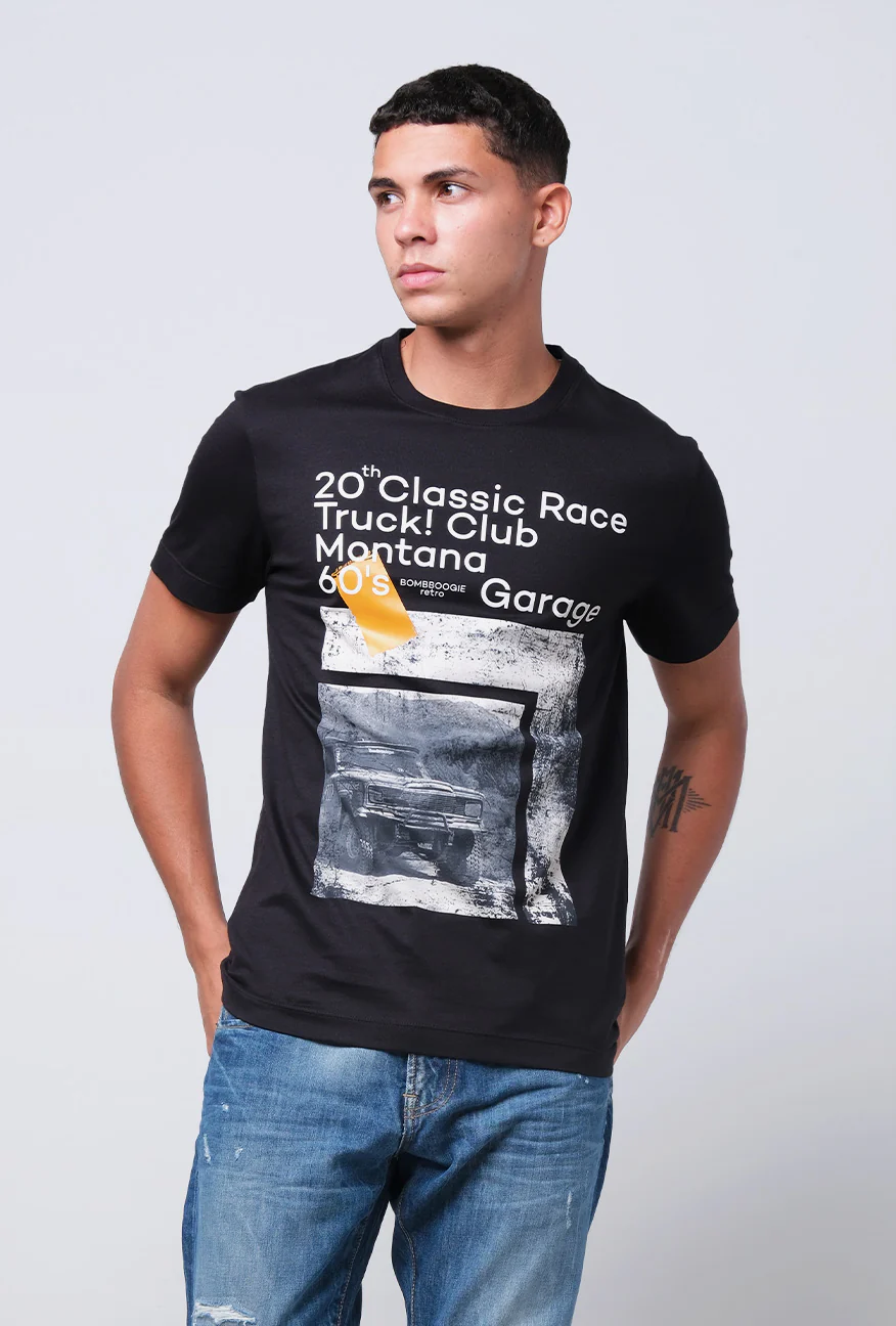 T-Shirt Lengan Pendek Slimfit Montana Black - Image 2
