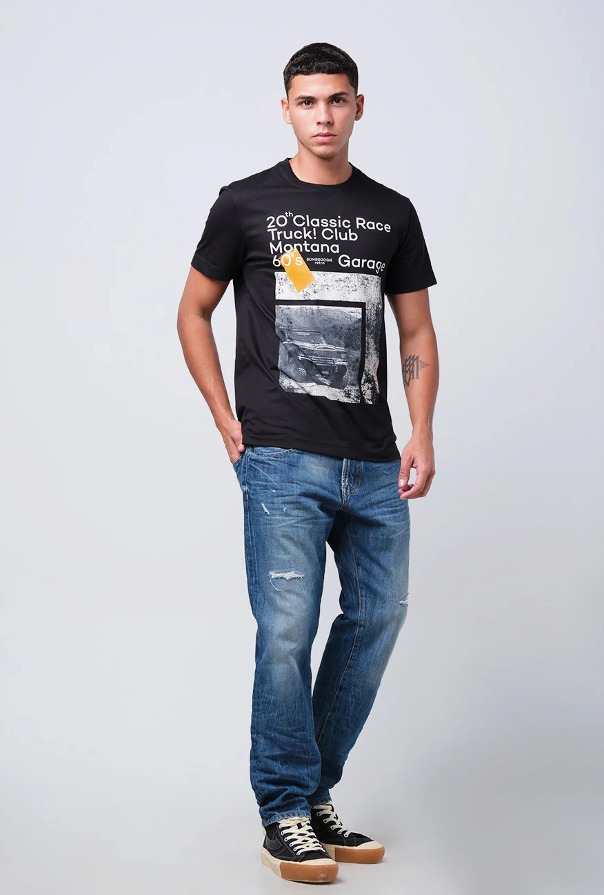T-Shirt Lengan Pendek Slimfit Montana Black - Image 3