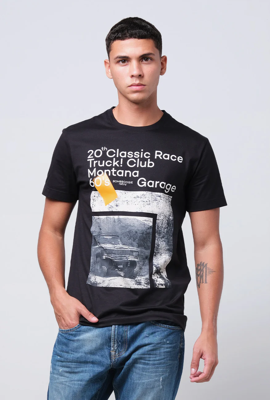 T-Shirt Lengan Pendek Slimfit Montana Black - Image 4