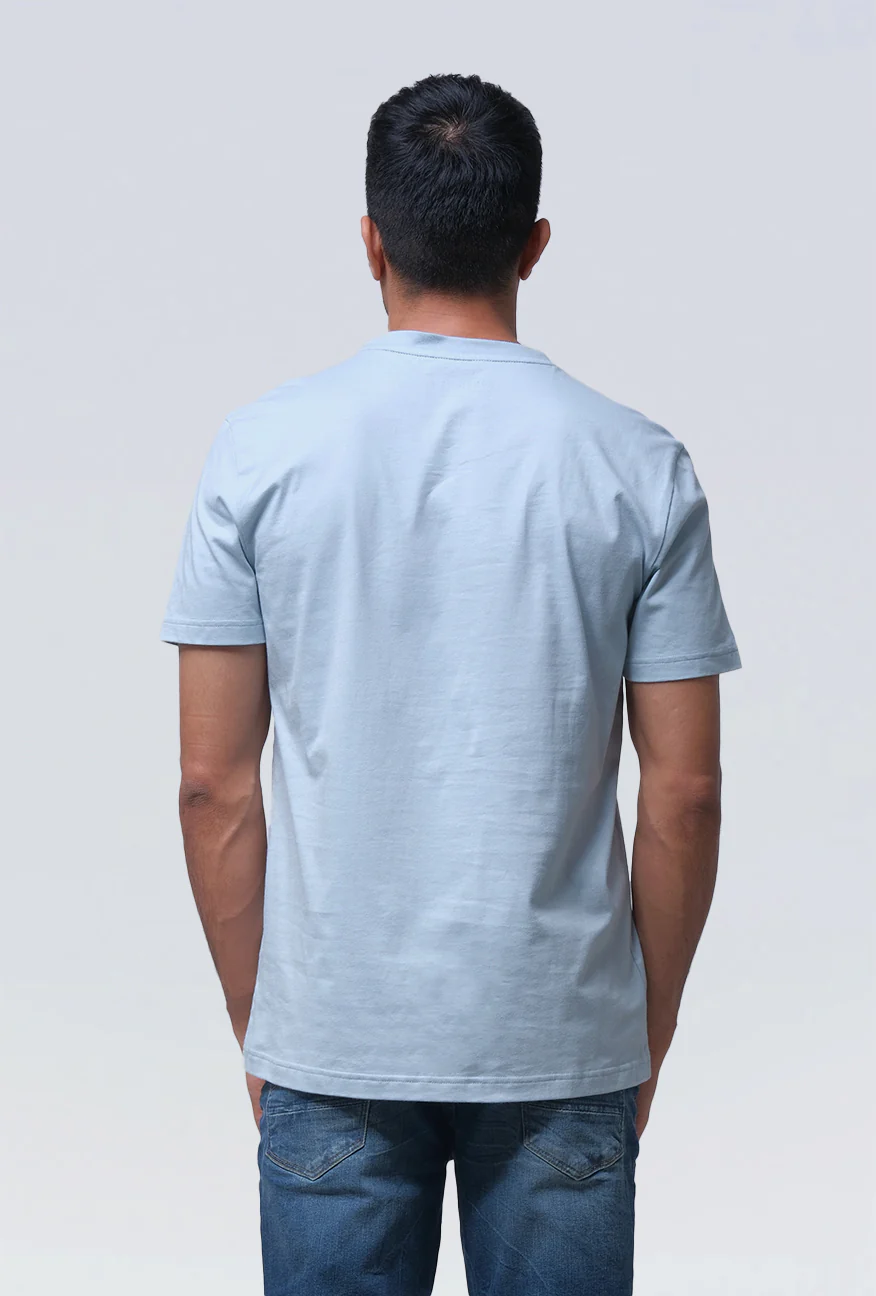 T-Shirt Lengan Pendek Slimfit Mortain Baby Blue - Image 3