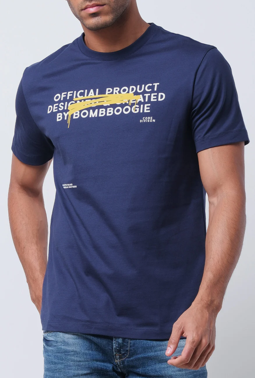 T-Shirt Lengan Pendek Slimfit Muska Dark Navy - Image 4