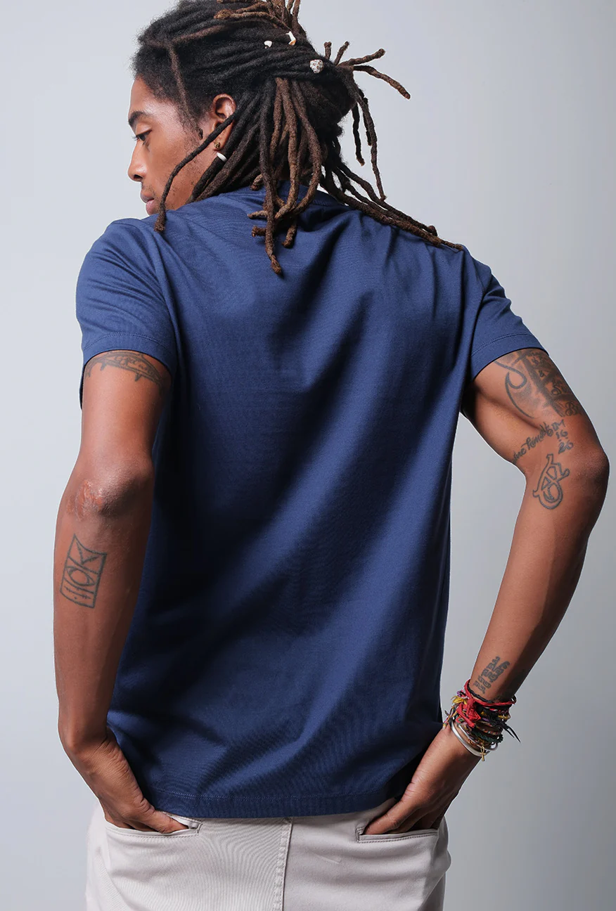 T-Shirt Lengan Pendek Slimfit Nasky Navy - Image 2